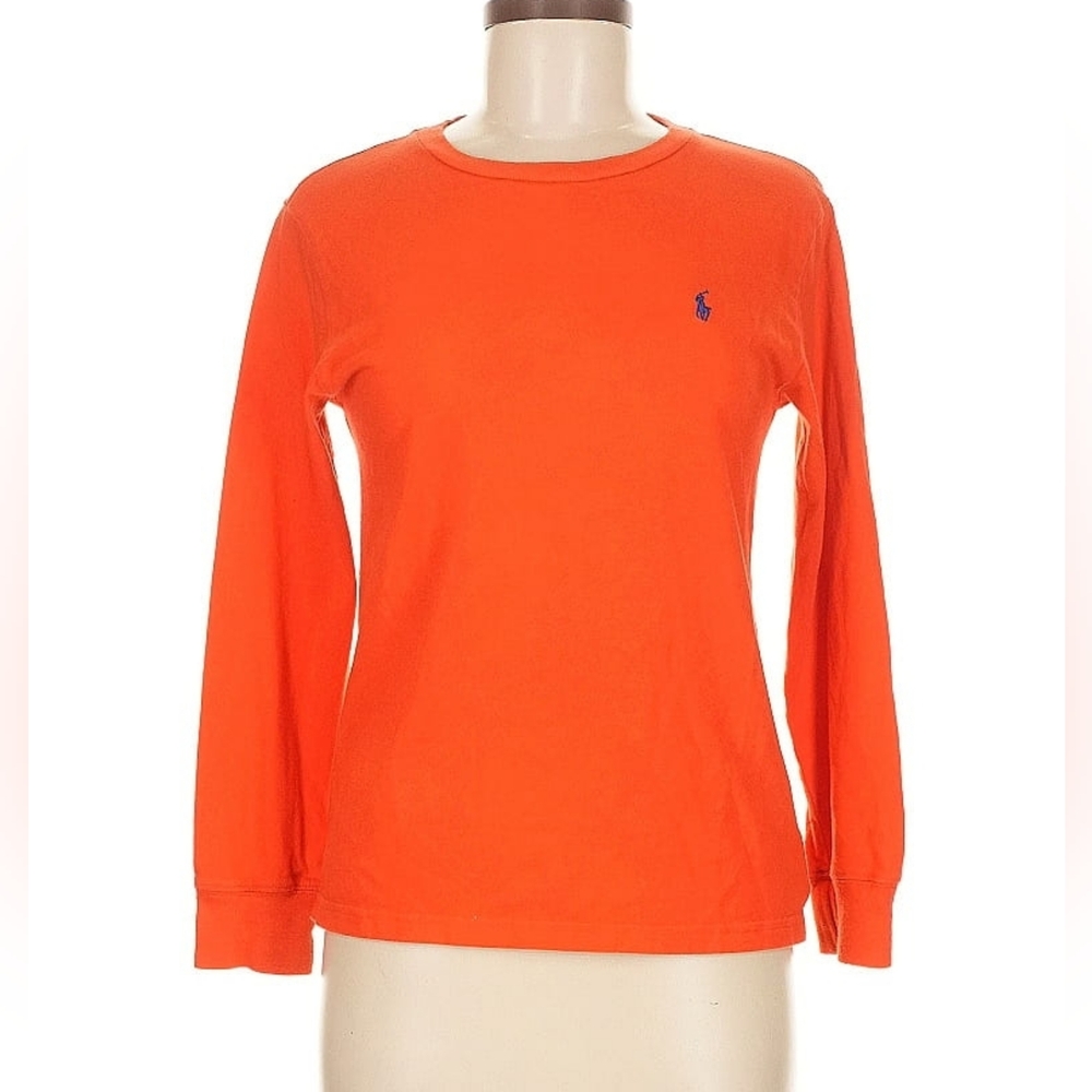 Polo by Ralph Lauren Vibrant Orange Long Sleeve Shirt Med
